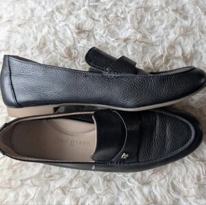 Paul Green Super Soft Black Pebbled Leather Loafers Sz 8 US UK 5.5